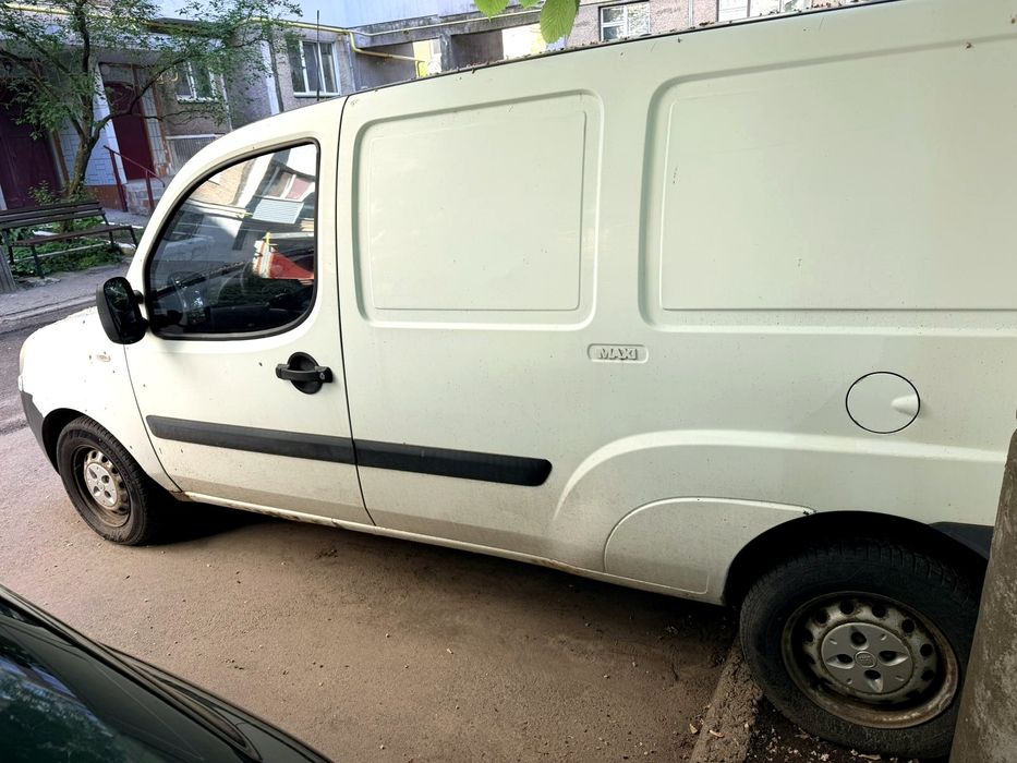 Fiat Doblo Maxi 2008, вантажний фургон, ГБО, білий