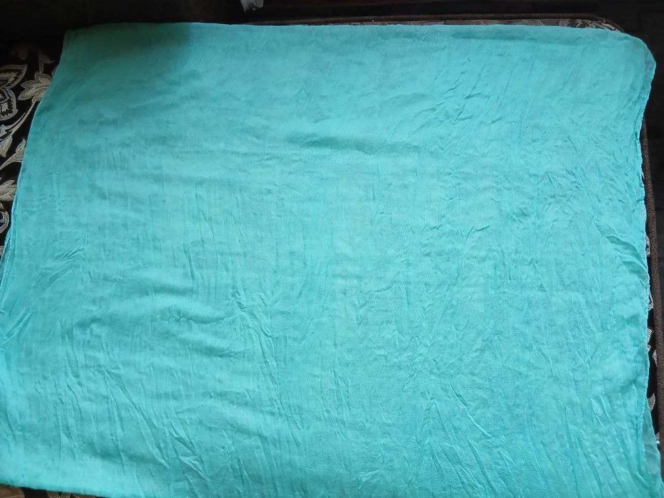 Шарф легкий цвет тиффани снуд 90х70см п\э