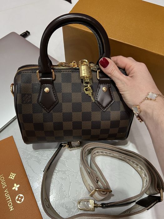 Сумка LV Louis Vuitton Speedy Damier Ebene Луи Виттон премиум