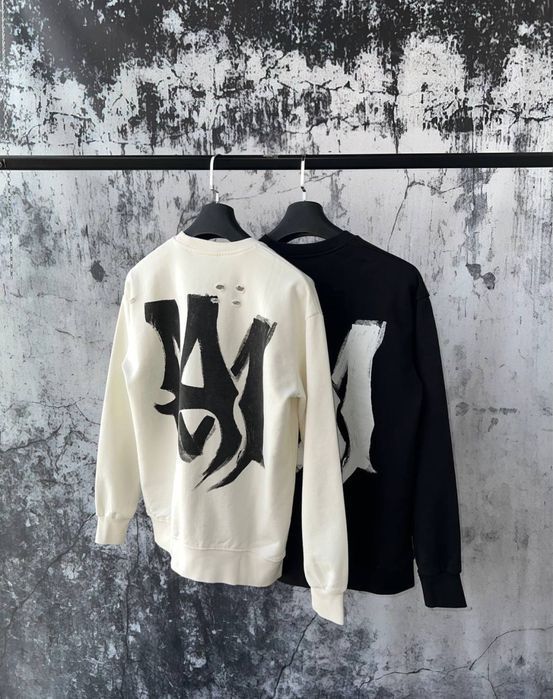 Свитшот HERMEC мужской брендовый черный реглан кофта louis vuitton