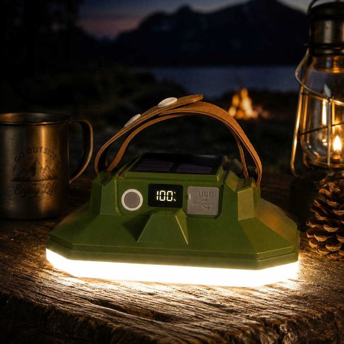 Ліхтар туристичний JK-06 зі знімним повербанком, LED-освітленням, USB-зарядкою, акумуляторний кемпінговий ліхтар