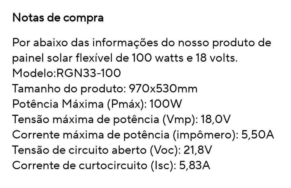 vendo 2 Paineis solar flexível 100w cada
