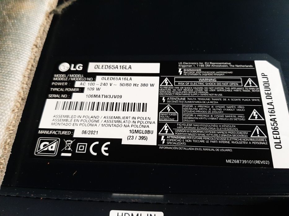 Peças LG Nano756PA OLED65 UP65