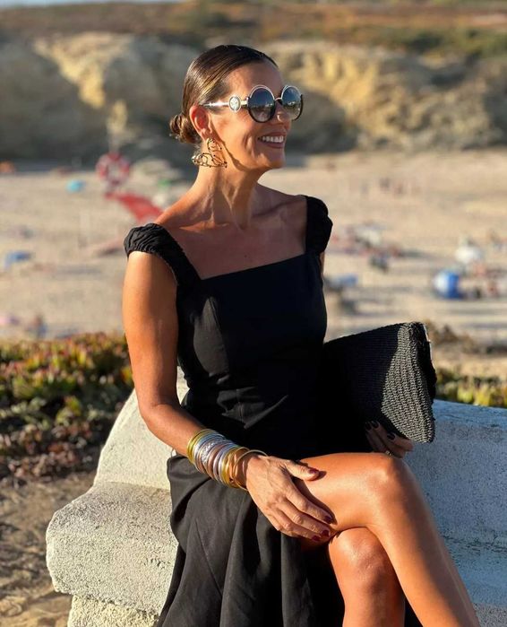 ZARA Luksusowa SUKIENKA lniana piękna M