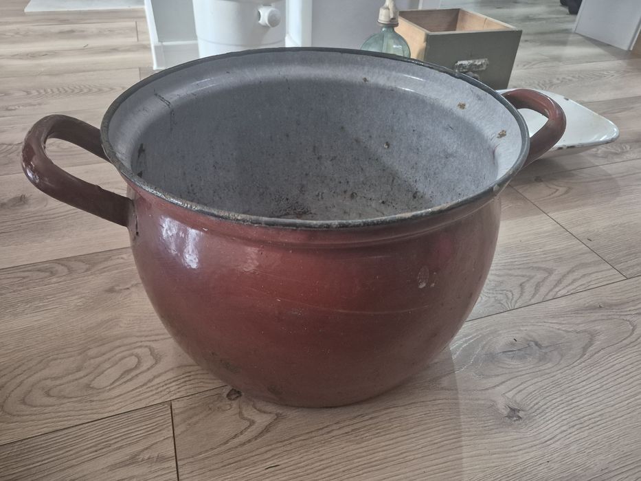 Stary duży sagan emaliowany średnica 40 cm
