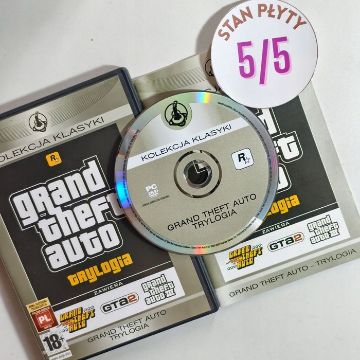gra pc - grand theft auto gta trylogia box pl super stan
