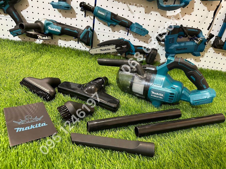 Аккумуляторный пылесос Makita PHM201BL безщеточный каркас бак 600 мл