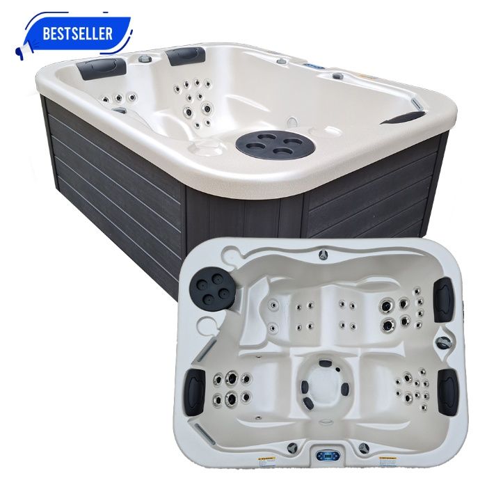 Spa ogrodowe,  wanna z hydromasażem, beczka