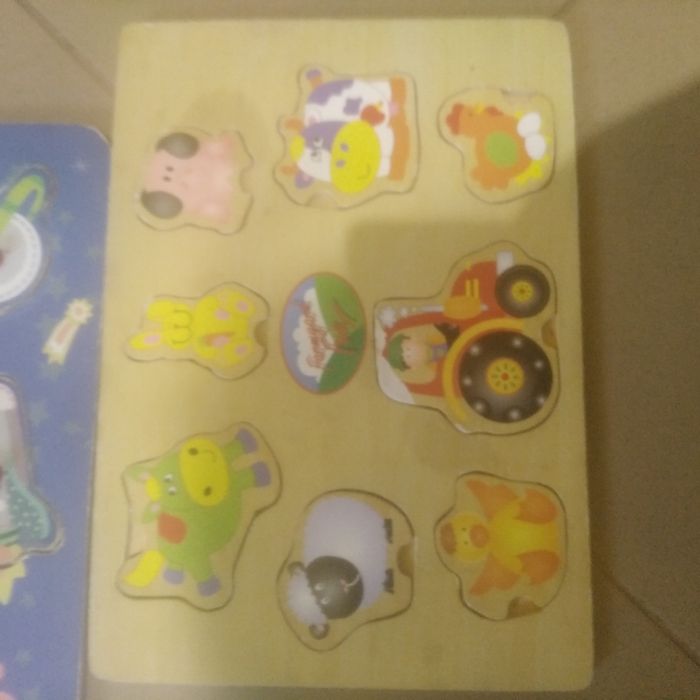 Układanki drewniane -3 sztuki