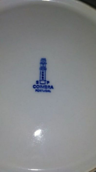 Louça porcelana de Coimbra  prato de 1980
