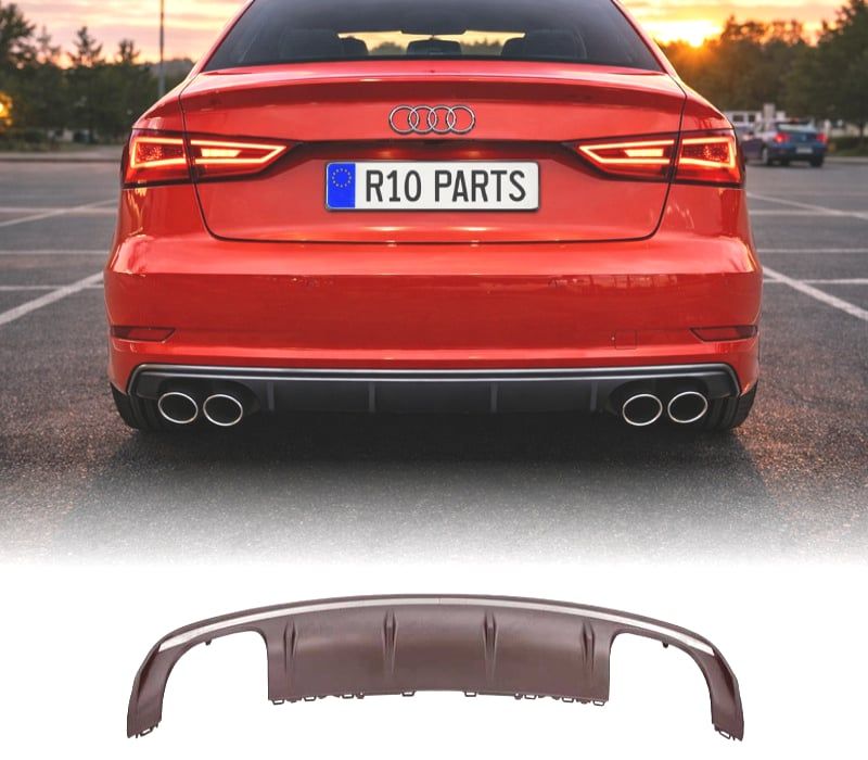 DIFUSOR AUDI A3 8V SEDAN S LINE 13-16 LOOK S3