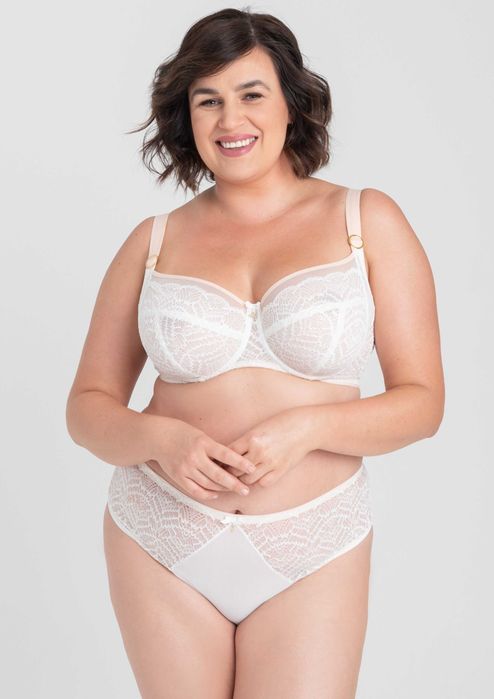 Biustonosz miękki Samanta Charlotte A911 85F biały, full cup, duży biust