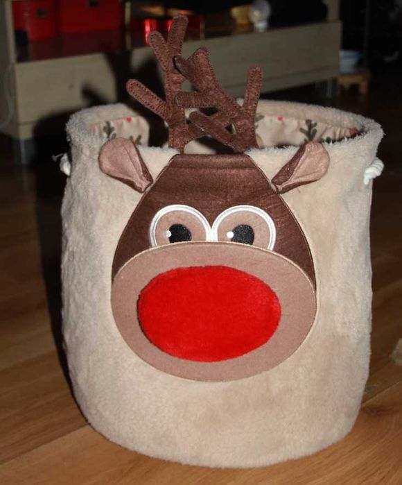 home & you kosz koszyk na zabawki pojemnik renifer  rudolf maskotki
