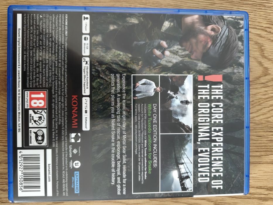 Metal Gear Solid Delta Snake Eater Ps5 Ang jak nowa + DLC