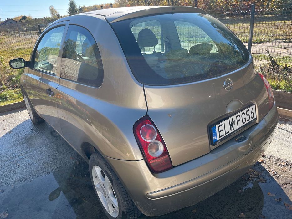 Nissan Micra Auto jeździ,brak świateł stopu,rozładowany akumulator,koła zimowe z op
