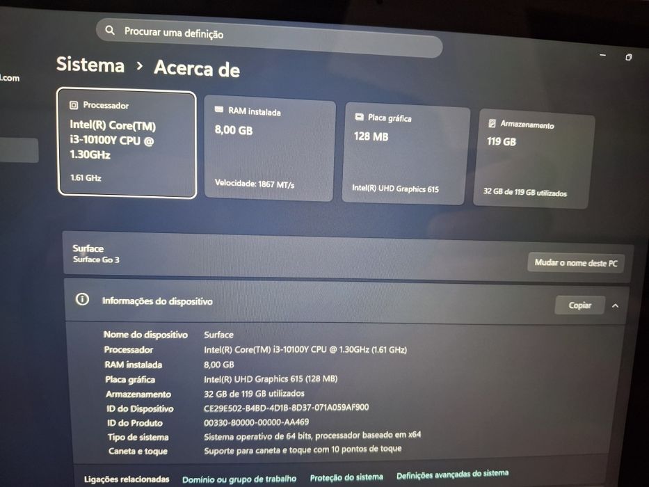 Notebook surface go 3