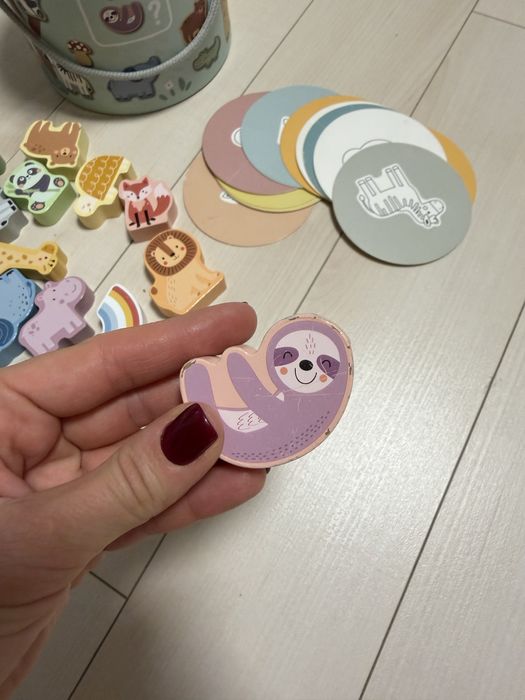 Тактильна гра “Таємниче відерце” Tooky Toy дерев’яне сенсорне лото