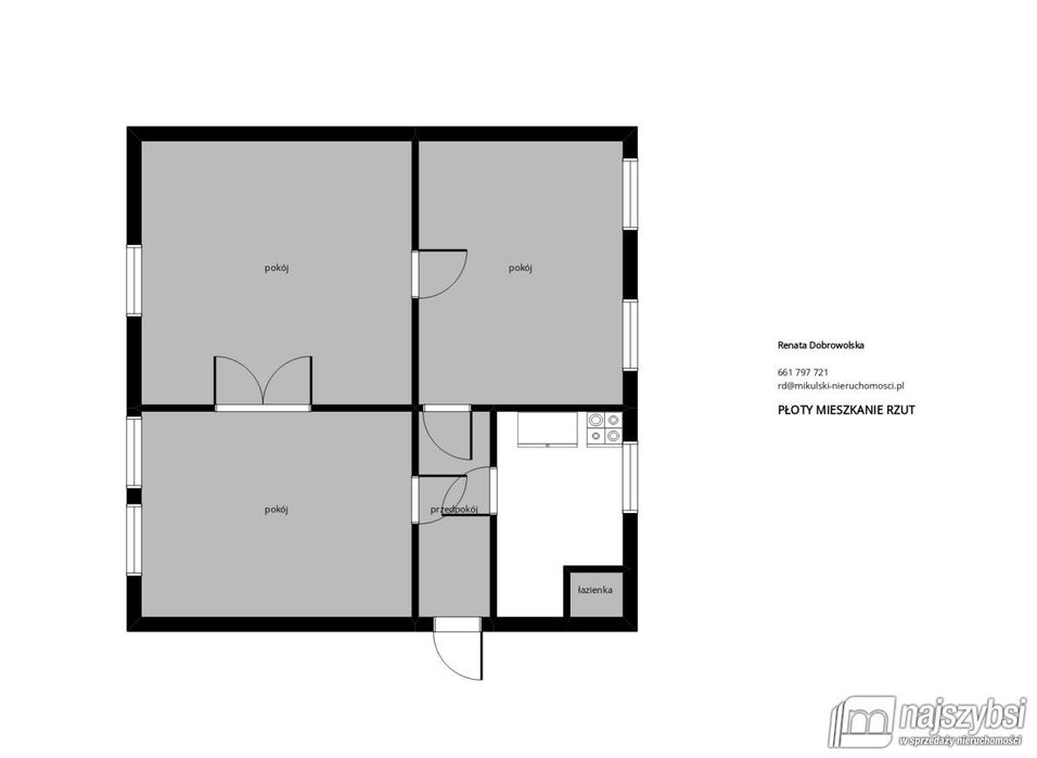 Płoty- Piętro Domu Bezczynszowe 81,57M2