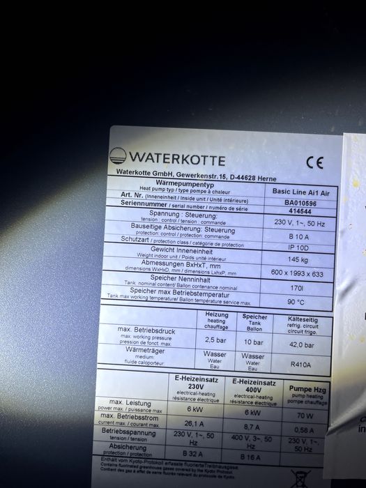 Pompa Ciepła 8kw split używana