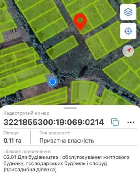Земельна ділянка 0,11 га,  Димер