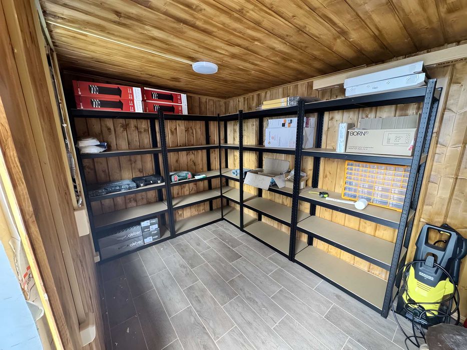 Металевий стелаж 180×90×40 чорний | посилений, 220×90×40 , 150/70/30