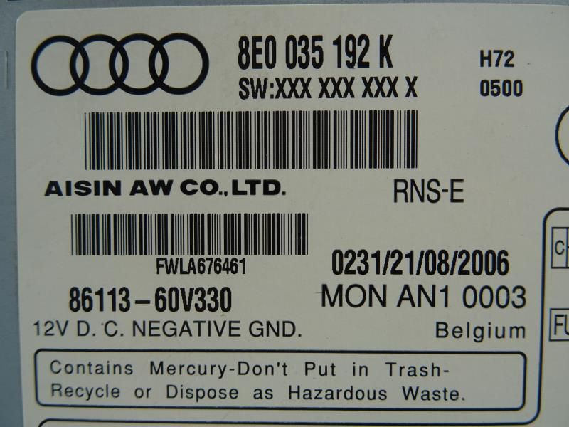Rádio / auto-rádio AUDI A3 (8P1)