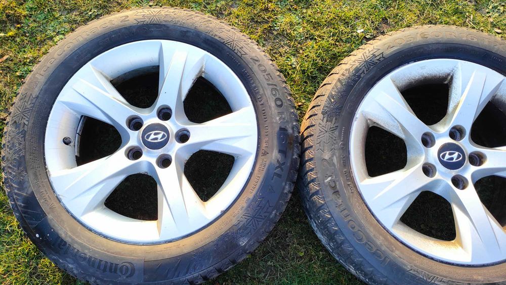 Felgi aluminiowe Hyundai R16 5x114.3 **Opony zimowe 205/60**