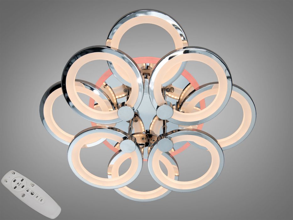 Люстра LED 125W з пультом і підсвіткою на планку