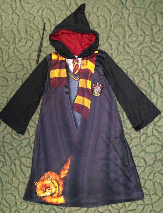 Карнавальный костюм Гарри Поттер на мальчика 7-8 лет + палочка
