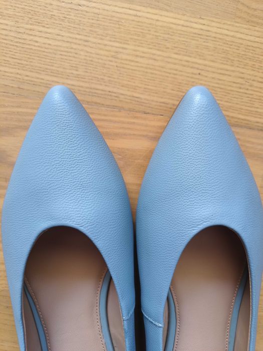 Buty niebieskie baleriny