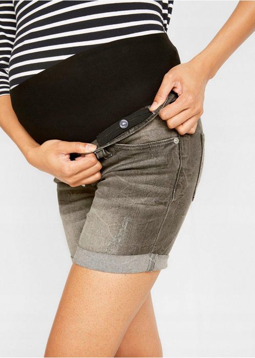 AD9900 spodenki ciążowe jeans ciemne r.38