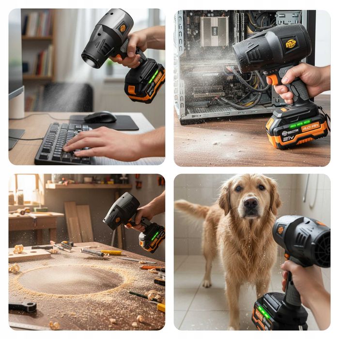 Nowa Dmuchawa Akumulatorowa TurboJet Liści Ogrodowa Elektryczna Okazja