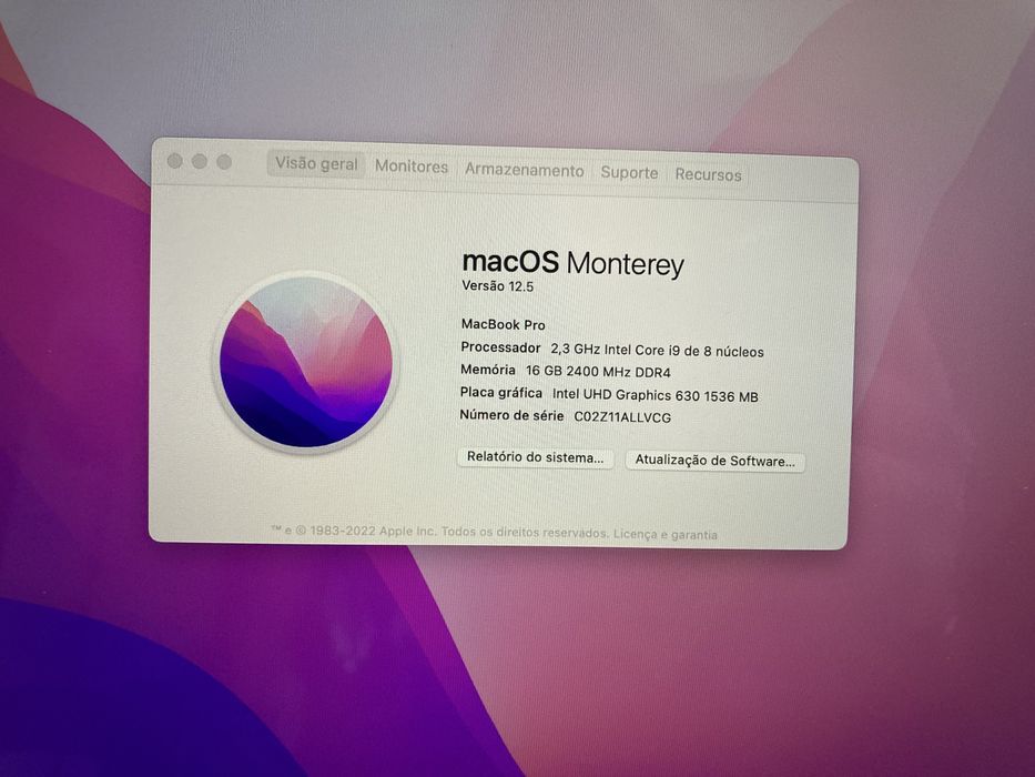 MacBook Pro 2019 APPLE Cinzento Sideral