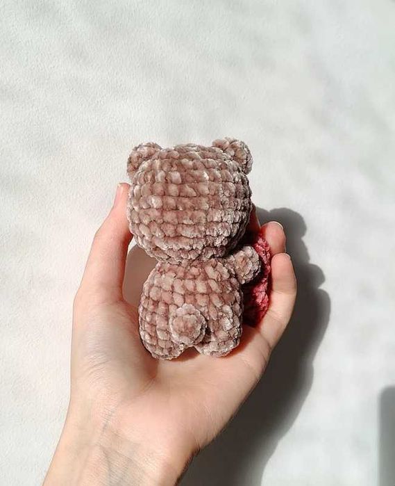 Casal de Ursos de Peluche com Coração - Crochet