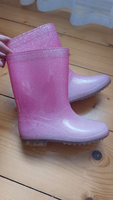 Гумові чобітки блискучі для дівчинки 31р