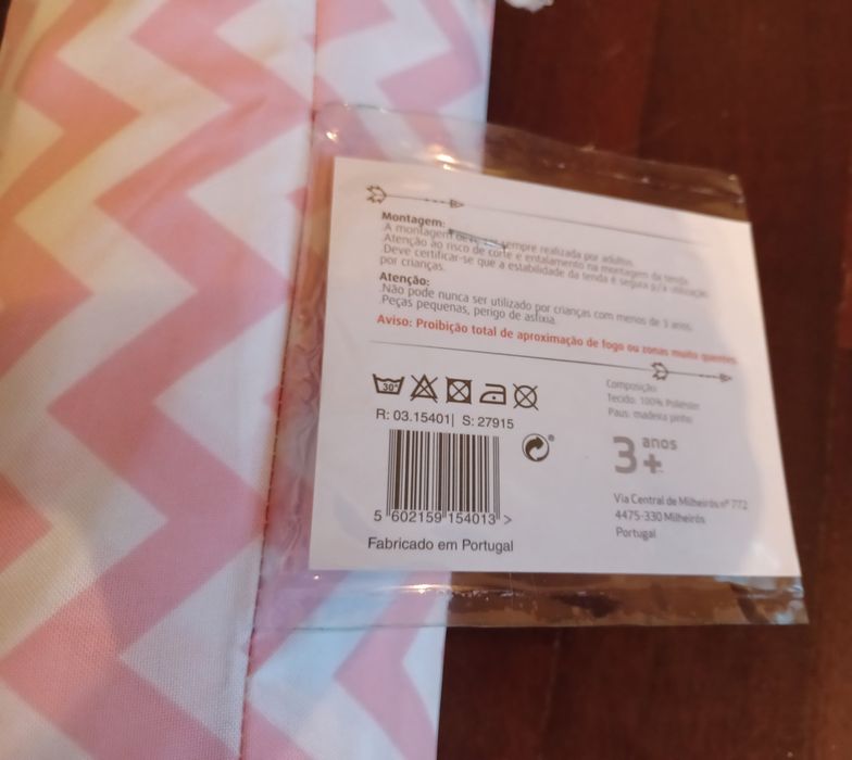 Tenda tipi estampado rosa