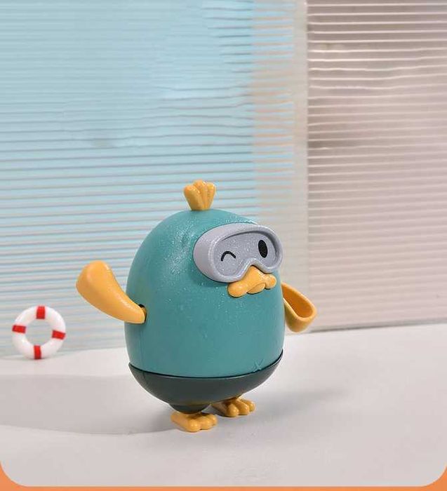 Brinquedos mecânico para banho - Pato aquáticos com corda puxar