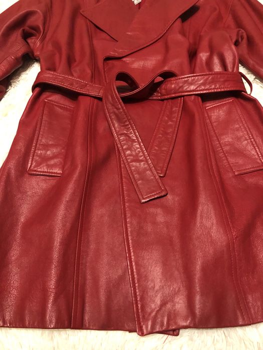 Шкіряний кожаный плащ лайковий оригінал L (46-48)(50)