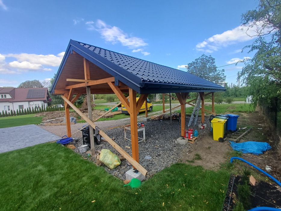 Wiata samochodowa/altana/garaż/konstrukcje drewniane/domki