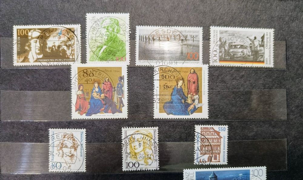 Niemieckie stemplowane znaczki z rocznika 1994