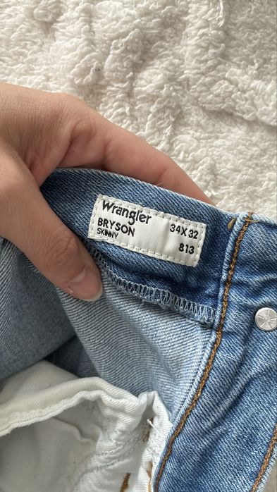 Wrangler Bryson Skinny 34/32 męskie jeansy jasny niebieski