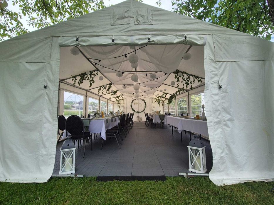 Wynajem namiotów , krzesła, stoły, obrusy, podłoga, leżaki