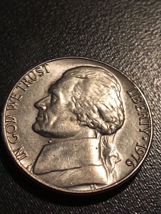 5 cents 1976 - Jefferson Nickel Sem Marca - Estados Unidos  da America