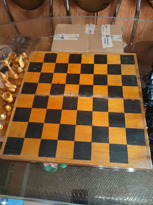 Игровой набор шахматы звезда 37х37 см. Советского времени.