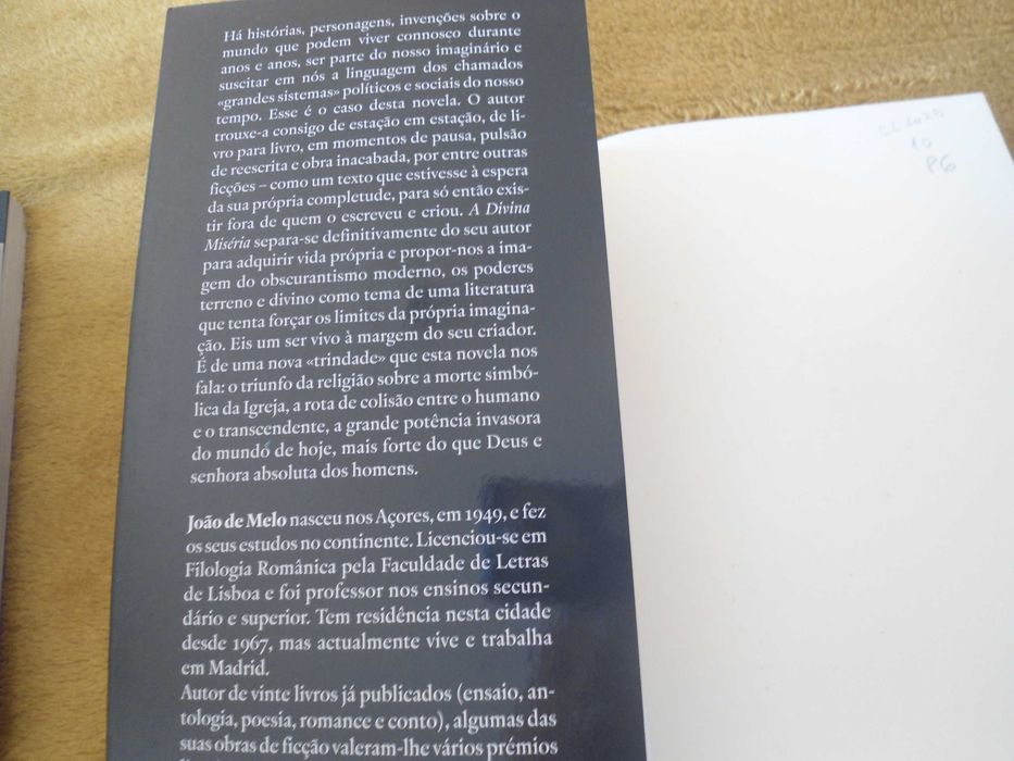 A Divina Miséria por João de Melo