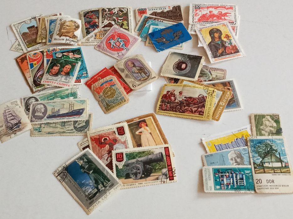Марки почтовые, советского периода, 62 шт.