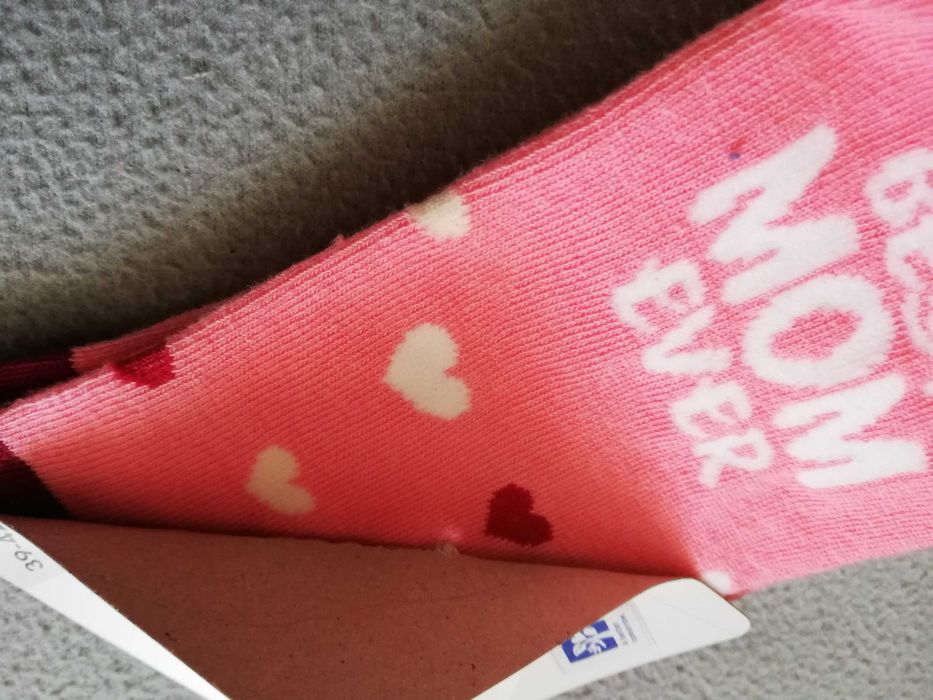 2 pary skarpet damskich na  dzien matki  39/42 z nadrukiem "Best Mom"