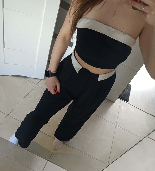 Komplet spodnie szerokie+ top