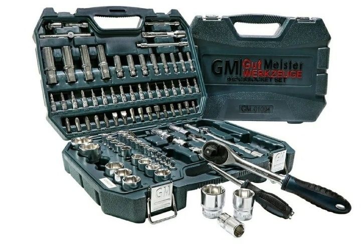 Набор инструментов головок ключей Gut Meister 94 шт инструмент Германя
