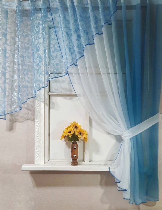 Тюль на кухню (різні кольори))